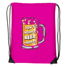 Dont worry, beer happy - Sport táska magenta tornazsák