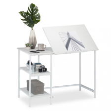 Dönthető íróasztal 3 polccal fehér 75x110x55 cm 10026046_ws íróasztal