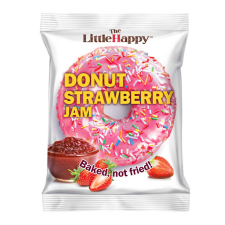 DONUT Fánk epres töltelékkel, eper ízű bevonattal és dekorációval 60g pékárú