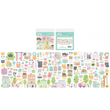 Doodlebug Design Kivágatok - Pretty Kitty - Odds & Ends (1 csomag) matrica