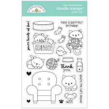 Doodlebug Design Szilikonbélyegző - Pretty Kitty - Doodle Stamps (1 csomag) bélyegző