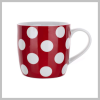DOTS Kerámia bögre 310 ml, piros 
60223087