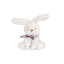 Doudou et Compagnie Paris Doudou plüss nyuszi sállal 12 cm lila virágokkal készségfejlesztő