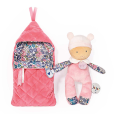 Doudou Jolijou Paris Doudou Jolijou játék baba takaróban 20 cm 1 db rózsaszín baba