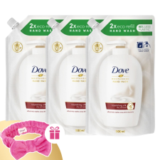 DOVE Folyékony Szappan Utántöltő Silk 3x500ml + Ajándék Hajpánt tisztító- és takarítószer, higiénia