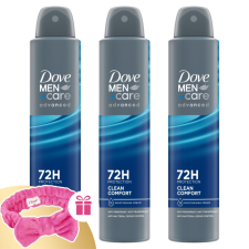 DOVE Men+Care Advanced férfi Dezodor Clean Comfort 3x200ml + Ajándék Hajpánt kozmetikai ajándékcsomag