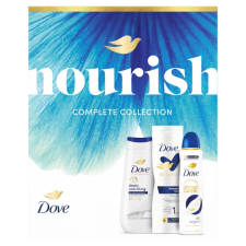 DOVE Nourish Complete Collection ajándékcsomag tusfürdő + testápoló + dezodor kozmetikai ajándékcsomag