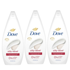 DOVE Silky Velvet Krémtusfürdő 3x720ml tusfürdők