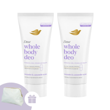 DOVE Whole Body Lavender &amp; Chamomile dezodor Krém 2x75ml + Ajándék Dove Neszesszer kozmetikai ajándékcsomag