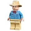  Dr. Alan Grant jurassic world lego figura- Medium Blue Shirt with Pockets with Black Buttons Outline