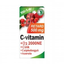 Dr Chen Dr.Chen C-Vitamin 500Mg + D3 + Cink + Csipkebogyó + Acerola Tabletta / Retard 105 kapszula vitamin és táplálékkiegészítő