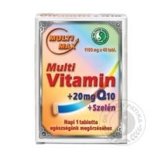 Dr. Chen Dr. Chen Multi-Max vitamin + Q10 + Szelén tabletta 40 db gyógyhatású készítmény