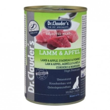 Dr.Clauders Dog Selected Meat Bárányos és almás konzerv 400g kutyaeledel