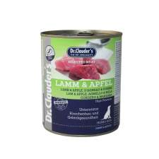Dr.Clauders Dog Selected Meat Bárányos és almás konzerv 800g kutyaeledel