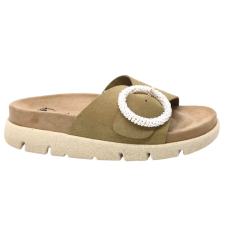 DR.FEET 16028 -as női Dr Feet bőr papucs - cappuccino női papucs