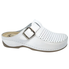 DR.FEET 2107 -es női Dr Feet bőr papucs - feher