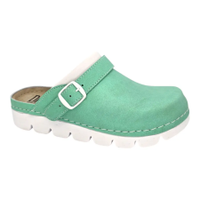 DR.FEET 9010 -es női Dr Feet bőr papucs - zold női papucs