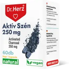 Dr Herz Aktív Szén 250 mg 60 db kapszula  vitamin és táplálékkiegészítő