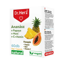  Dr. Herz Ananász + Papaya + Noni + C-vitamin kapszula 60x vitamin és táplálékkiegészítő