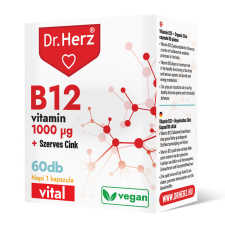  Dr. Herz B12 1000 mcg + Szerves Cink kapszula 60 db DOBOZOS vitamin és táplálékkiegészítő