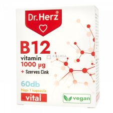 Dr. Herz B12 + szerves cink kapszula 1000 Mcg 60 db vitamin és táplálékkiegészítő