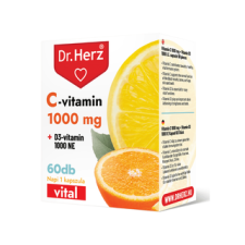 Dr. Herz C vitamin 1000 mg + D3-vitamin 1000NE 60 db vitamin és táplálékkiegészítő