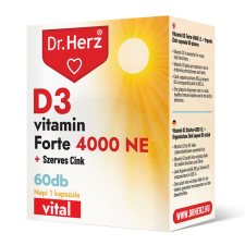 DR Herz D3-vitamin 4000 NE+Szerves Cink 60 db kapszula vitamin és táplálékkiegészítő