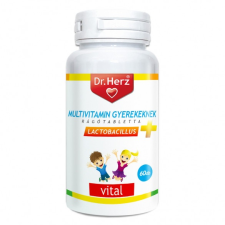 Dr. Herz Multivitamin Gyerekeknek + Lactobacillus rágótabletta (60 db) vitamin és táplálékkiegészítő