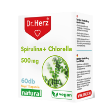 DR. HERZ SPIRULINA+CHLORELLA KAPSZULA 60X vitamin és táplálékkiegészítő
