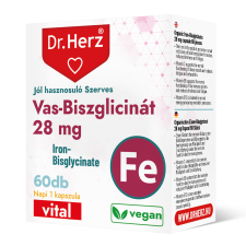 Dr Herz Vas-biszglicinát 28 mg 60 db kapszula vitamin és táplálékkiegészítő
