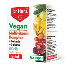  Dr. Herz Vegan Multivitamin Complex kapszula 60db DOBOZOS vitamin és táplálékkiegészítő