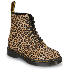 Dr. Martens Csizmák 1460 Pascal Light Tan Mini Leopard Spot Hair On Fekete 40