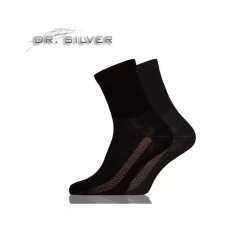  Dr. Silver Medical ezüstszálas bokazokni, fekete (38-40)