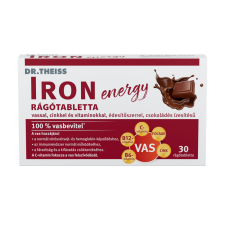  Dr.Theiss iron energy rágótabletta vassal, cinkkel és vitaminokkal csokoládé ízben 30 db gyógyhatású készítmény