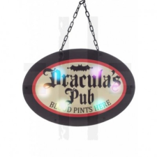  DRACULA PUB VILÁGÍTÓ CÉGTÁBLA party kellék