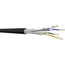 DRAKA 1001087-00100RW Hálózati kábel CAT 7 S/FTP 4 x 2 x 0.25 mm2 Fekete méteráru (1001087-00100RW) kábel és adapter