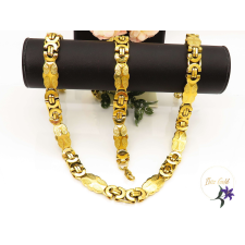  Drasek antiallergén szett, nyaklánc,karkötő kereszt szimbólummal-nemesacél-18K ékszer szett