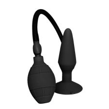 Dream Toys MenzStuff L - pumpálható, talpas, anál dildó - fekete (nagy) anál