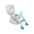 DreamBaby WC-lépcső kék/fehér