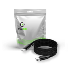 Dreamtech Mágneses fonott kábel fekete USB-C / Lightning 20W (130955) kábel és adapter