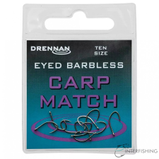 Drennan Eyed Barbless Carp Match 10 horog horog