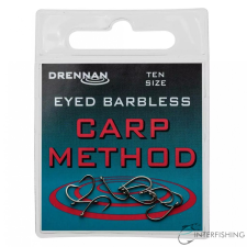 Drennan Eyed Barbless Carp Method 18 horog horog
