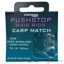 Drennan Pushstop Hair Rig Carp Match 10 előkötött horog horog