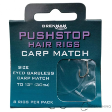 Drennan Pushstop Hair Rig Carp Match 8 előkötött horog horog