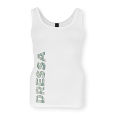 Dressa Active terepmintás feliratos női pamut trikó - fehér női trikó