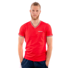  Dressa Collection V nyakú férfi piké póló - piros | S férfi póló