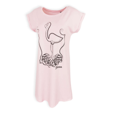  Dressa flamingó mintás pamut pólóruha - rózsaszín női ruha