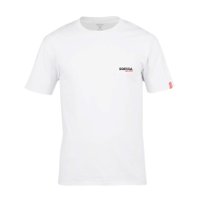 Dressa Logo környakú rövid ujjú pamut póló - fehér férfi póló