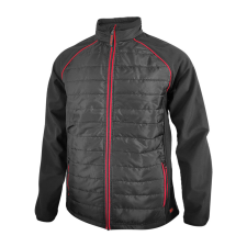 Dressa nagyméretű Softshell steppelt vékony vízlepergetős férfi dzseki - fekete-piros férfi kabát, dzseki