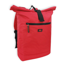 Dressa Rolltop Recycled laptoptartós csavart tetejű hátizsák - piros iskolatáska